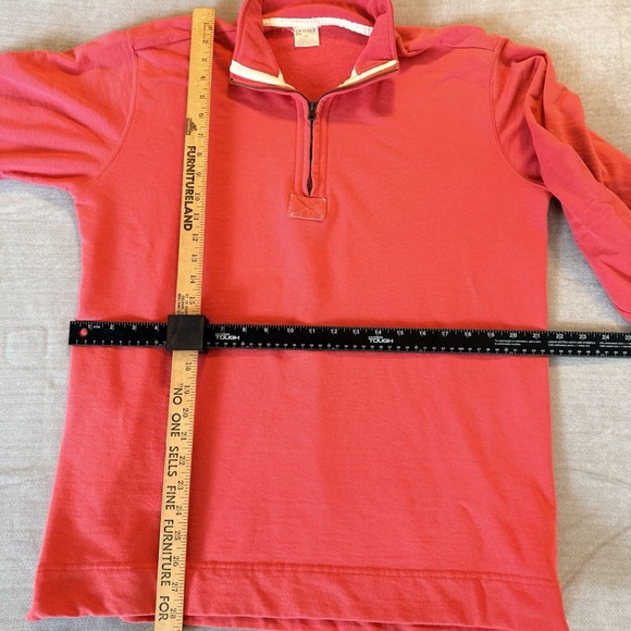 Vintage Blank Quarter Zip Sweatshirt Mens M Red Gear Mock Neck Pullover - Picture 4 of 5